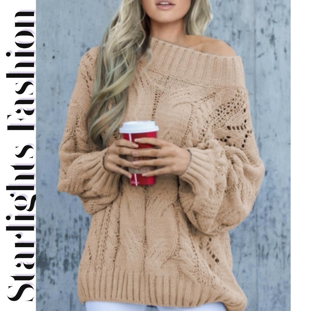 Khaki Chunky Oversized Pullover Sweater